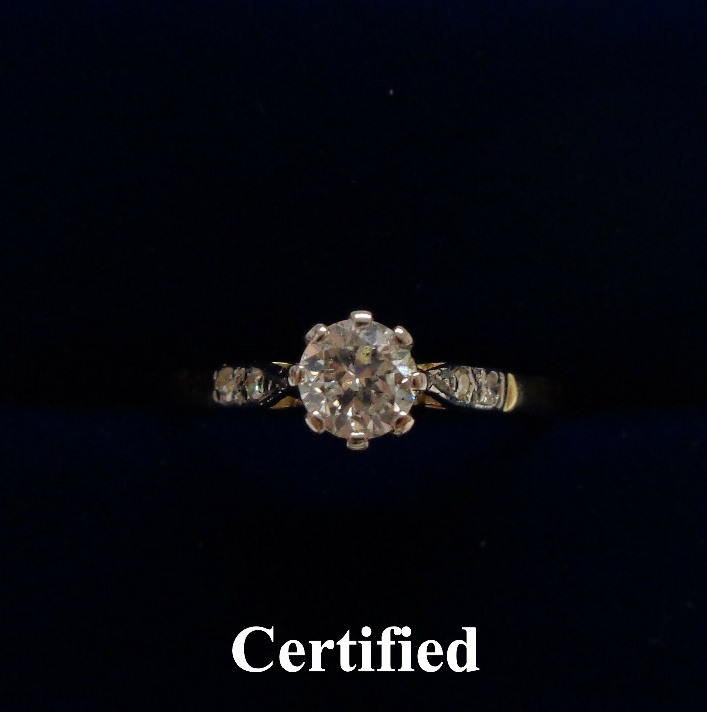 Diamond Engagement Ring Resizing Available Size UK L US 6 Magnificent Solid 18 ct Gold Ring