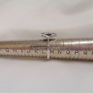 Fine Art Deco Style Sapphire and Diamond Ring 750 (18ct) White Gold - Size L 1/2 - Image 7