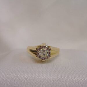 Vintage c.1977 Gents 0.50ct Diamond Signet Ring 18ct Yellow Gold - Size T 1/2 - Image 5