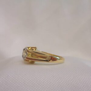 Vintage c.1977 Gents 0.50ct Diamond Signet Ring 18ct Yellow Gold - Size T 1/2 - Image 6