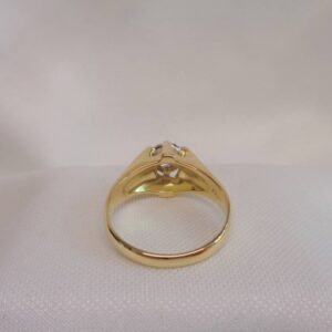 Vintage c.1977 Gents 0.50ct Diamond Signet Ring 18ct Yellow Gold - Size T 1/2 - Image 7