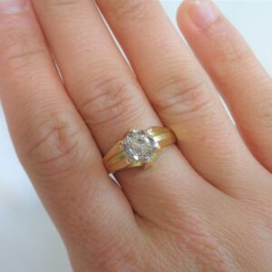 Vintage c.1977 Gents 0.50ct Diamond Signet Ring 18ct Yellow Gold - Size T 1/2 - Image 9