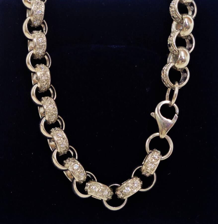 thumbnail interactive-video image 1 of Real 925 Sterling Silver Filled 6mm Rolo Chain Necklace - 70cm, Solid & Shiny 1 of 2