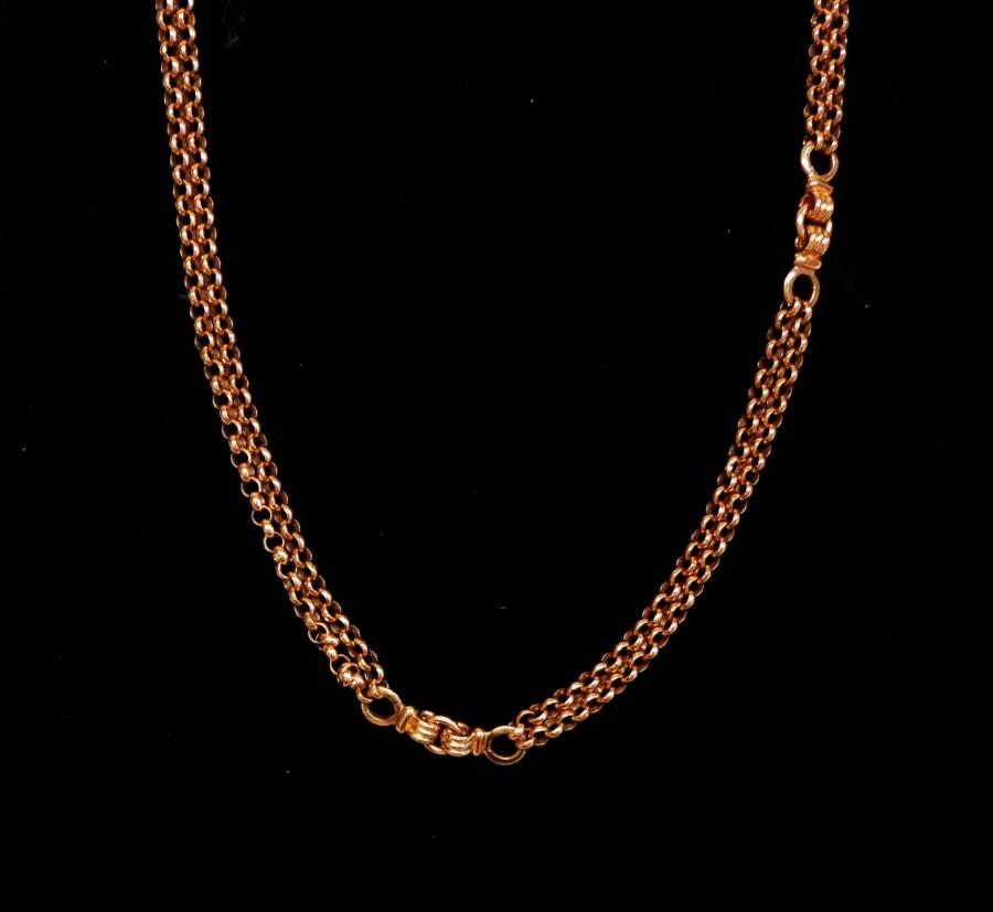Vintage Guard Chain 9ct Rose Gold – Length 30 inches – S6998