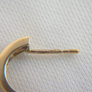 Sapphire & Diamond Half Hoop Earrings 9ct Yellow Gold - Length 12mm (S7819) - Image 6