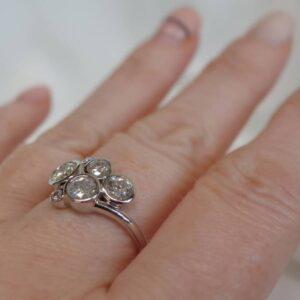 Certified 1.25 Carat Diamond Bubble Ring 18ct White Gold - Size N (S7823) - Image 10