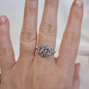 Certified 1.25 Carat Diamond Bubble Ring 18ct White Gold - Size N (S7823) - Image 3