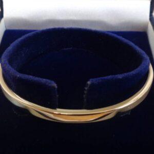 Solid 9 Carat Gold Bangle - 19.3g - Heavy! - 60mm Diameter (S8057) - Image 5