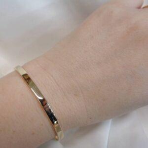 Solid 9 Carat Gold Bangle - 19.3g - Heavy! - 60mm Diameter (S8057) - Image 8