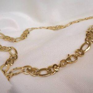 Fancy Link Necklace Solid 9 Carat Yellow Gold - 18.3g - 18'' (S7944) - Image 6