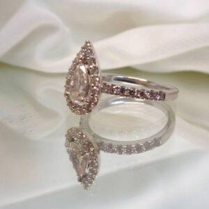 Pear Shaped 1.10ct Natural Diamond Cluster Ring - Certified - Size L 1/2 (S7968) - Image 7