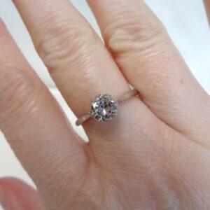 Quality 0.80ct Diamond Solitaire Ring in Platinum - Colour G/H Clarity VS2 - Size N - (S7864) - Image 4