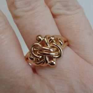 Knot Ring 9ct Rose Gold - 5.7g - Sheffield 1989 Hallmark - Size Q (S8047) - Image 4