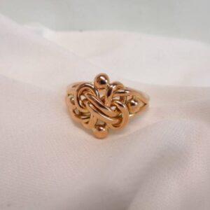 Knot Ring 9ct Rose Gold - 5.7g - Sheffield 1989 Hallmark - Size Q (S8047) - Image 6