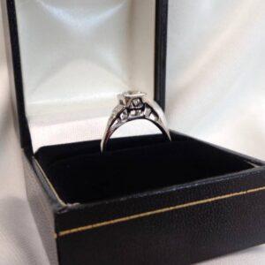 Beautiful Art Deco 0.78ct Diamond Solitaire Ring 18ct White Gold - Size K (S7920) - Image 4