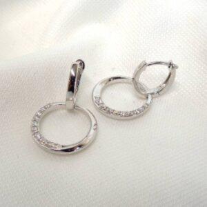 Spectacular Diamond Drop Earrings 18ct White Gold - Lever Backs - Length 29mm (S8076) - Image 3