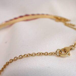 Stunning Ruby & Natural Opal Necklace 18ct Yellow Gold - 16/18inch Length (S7542) - Image 8