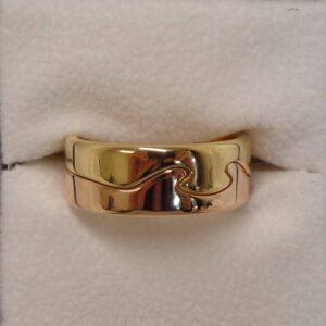 Georg Jensen Fusion Rings Solid 18ct Two Colour Gold  - 2 Row - Size Q - 11.8g (S8071) - Image 7