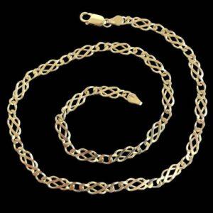 Celtic Style Chain 9ct Yellow Gold - Length 18in (46cm) - 19.9g (S8083) - Image 5