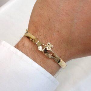 Solid Claddagh Bangle 9ct Yellow Gold - 60mm x 55mm - 14.6g - S8133 - Image 7