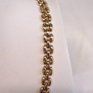 Quality Panther Link Necklace 9ct Yellow Gold - Length 17in (43cm) - Heavy 30.4g - S7581 - Image 2