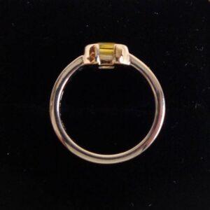 Yellow Sapphire Ring Solid 18ct Two Colour Gold - Small Size I (US 4.25) - S8109 - Image 3