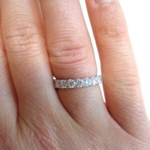 Fabulous 1.20ct Diamond Band 18ct White Gold - Size N (US 6.75) - S7874 - Image 9