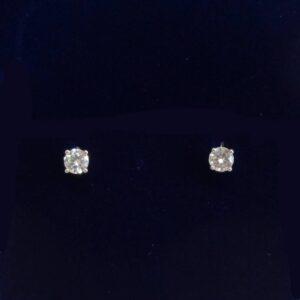 0.42ct Diamond Stud Earrings 18ct White Gold - S8153 - Image 1