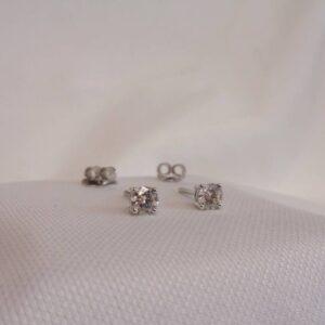 0.42ct Diamond Stud Earrings 18ct White Gold - S8153 - Image 3