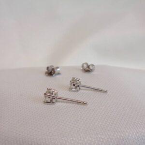 0.42ct Diamond Stud Earrings 18ct White Gold - S8153 - Image 4