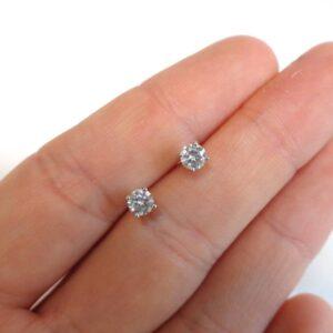 0.42ct Diamond Stud Earrings 18ct White Gold - S8153 - Image 5