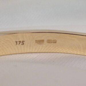 Solid 9ct Yellow Gold Torque Bangle - 28.8g - 69mm x 55mm (S7684) - Image 2