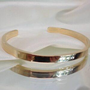 Solid 9ct Yellow Gold Torque Bangle - 28.8g - 69mm x 55mm (S7684) - Image 4