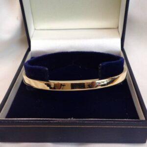 Solid 9ct Yellow Gold Torque Bangle - 28.8g - 69mm x 55mm (S7684) - Image 6