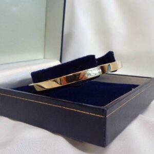 Solid 9ct Yellow Gold Torque Bangle - 28.8g - 69mm x 55mm (S7684) - Image 7