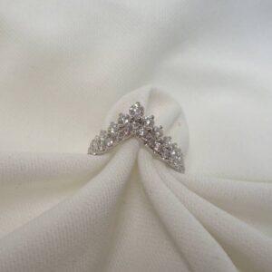 Stunning 1.00ct Diamond Wishbone ring 18ct White Gold - Size M½ (S7871) - Image 3