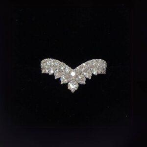 Stunning 1.00ct Diamond Wishbone ring 18ct White Gold - Size M½ (S7871) - Image 1