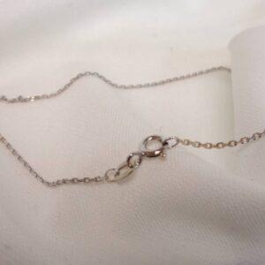 Stunning Sapphire & Diamond Necklace 9ct White Gold - 18'' Chain (S8121) - Image 3