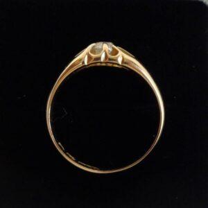 Antique c.1896 0.50ct Diamond Signet Ring 18ct Yellow Gold - Size P 1/2 (US 7.75) - S8302 - Image 3