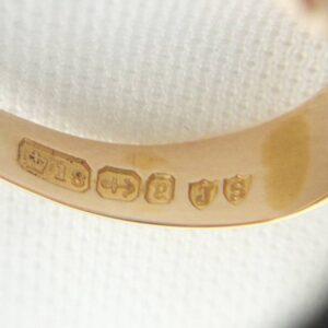 Antique 18ct Yellow Gold & Diamond Buckle Ring - Size N - 1898 (S8330) - Image 7