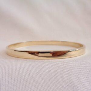 Solid 9 Carat Gold Bangle - 20.1g - Heavy! - 63mm Diameter (S8314) - Image 6