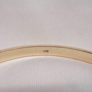 Solid 9 Carat Gold Bangle - 20.1g - Heavy! - 63mm Diameter (S8314) - Image 4