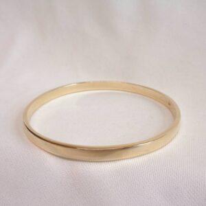 Solid 9 Carat Gold Bangle - 20.1g - Heavy! - 63mm Diameter (S8314) - Image 5