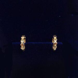Huggie Hoop Earrings 9ct Yellow Gold - Length 13mm (S8316) - Image 1