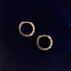 Huggie Hoop Earrings 9ct Yellow Gold - Length 13mm (S8316) - Image 2