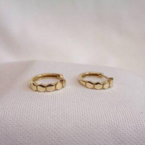 Huggie Hoop Earrings 9ct Yellow Gold - Length 13mm (S8316) - Image 4