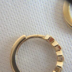 Huggie Hoop Earrings 9ct Yellow Gold - Length 13mm (S8316) - Image 6