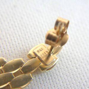 Panther Link Drop Earrings 9ct Yellow Gold - Italian Made - Length 29mm (S8317) - Image 5