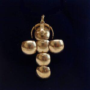 Masonic Orb/Ball/Cross Pendant all 9ct Yellow Gold - Length 58mm (S8321) - Image 3