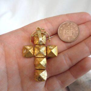 Masonic Orb/Ball/Cross Pendant all 9ct Yellow Gold - Length 58mm (S8321) - Image 10